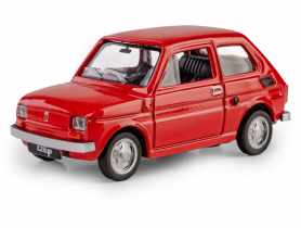 Model metalowy Prl Fiat 126P czerwony DAFFI