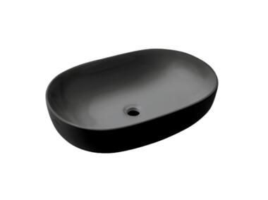 Zdjęcie: Umywalka nablatowa Korfu 60 cm czarny półmat INVENA