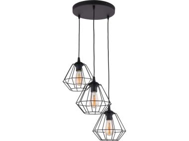 Zdjęcie: Lampa wisząca Diamond 3 x E27 czarna koło 4308 TK LIGHTING