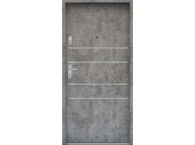 Zdjęcie: Drzwi wejściowe do mieszkań Bastion A-30 Beton srebrny 80 cm (NW) prawe ODO KR CENTER