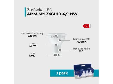 Zdjęcie: Żarówki X3 LED 4,9 W - 3 szt. DPM SOLID