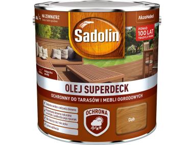 Zdjęcie: Olej do drewna 2,5 L dąb Superdeck SADOLIN