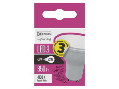 Zdjęcie: Żarówka LED Classic MR16, GU10, 3,8 W (30 W), 320 lm, neutralna biel EMOS
