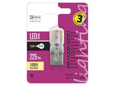 Zdjęcie: Żarówka LED Classic JC, G9, 2,5 W (21 W), 200 lm, ciepła biel EMOS