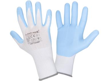 Zdjęcie: Rękawice nitrylowe  biało-niebieskie,  11, CE, LAHTI PRO