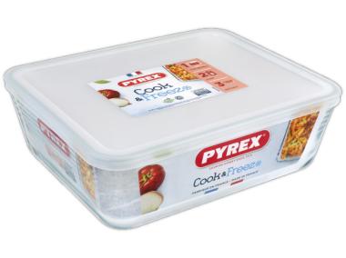 Zdjęcie: Naczynie żaroodporne 2,6 L prostokątne z plastikową pokrywką PYREX