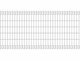 Panel ogrodzeniowy 1,23x2,5 m ocynk + ral7016 połysk 75x200 mm oczko POLBRAM