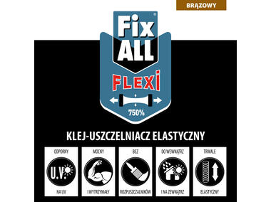 Zdjęcie: Klej uszczelniacz hybrydowy Fix All Flexi 290 ml brązowy SOUDAL