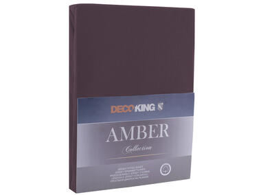 Zdjęcie: Prześcieradło Amber czekoladowy 140-160x200+30 cm DECOKING