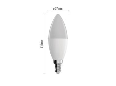 Zdjęcie: Żarówka LED świeczka, E14, 4,8 W (40 W), 470 lm, RGB, ściemnialna, Zigbee EMOS