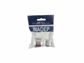 Perlator przegubowy chromowany biały - krótki WADEP