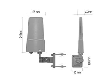 Zdjęcie: Antena uniwersalna Village Flipp V200, DVB-T2, DAB, filtr LTE,4G,5G EMOS