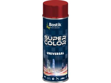 Zdjęcie: Lakier uniwersalny ogólnego zastosowania Super Color Universal rubinowy RAL 3003 400 ml BOSTIK