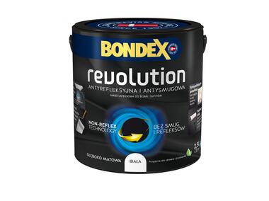 Zdjęcie: Farba latksowa antyrefleksyjna Revolutin 2,5 L biały mat BONDEX