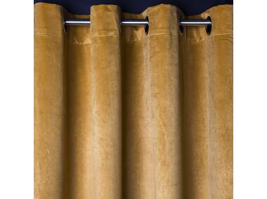Zdjęcie: Zasłona velvet gładki pierre musztardowy 140x270 cm CHIC HOME