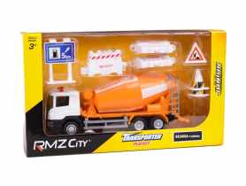 Model metalowy City 1:64 Scania Betoniarka Playset RMZ