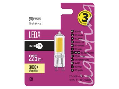 Zdjęcie: Żarówka LED Classic JC, G9, 2 W (23 W), 225 lm, ciepła biel EMOS