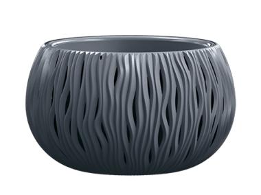 Zdjęcie: Doniczka Bowl Sandy antracytowy 370x210 mm PROSPERPLAST