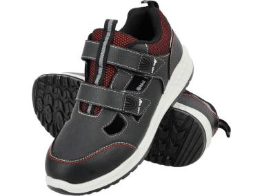 Zdjęcie: Sandały skórzane czarno-biało-czerwone, S1 FO SR, 47, CE, LAHTI PRO