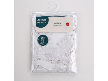 Zdjęcie: Bieżnik 40x140 cm biały dekoracja ażurowe liście ALTOMDESIGN