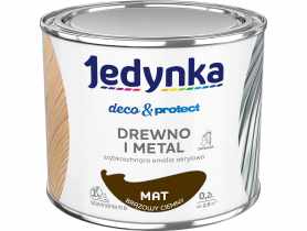 Emalia akrylowa Deco&Protect drewno i metal mat brązowy ciemny 0,2 L JEDYNKA