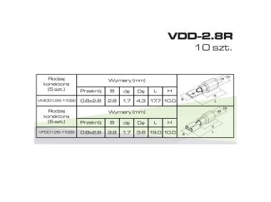 Zdjęcie: Konektory izolowane męskie 5 szt. + żeńskie 5 szt. czerwone VDD-2.8R VAYOX