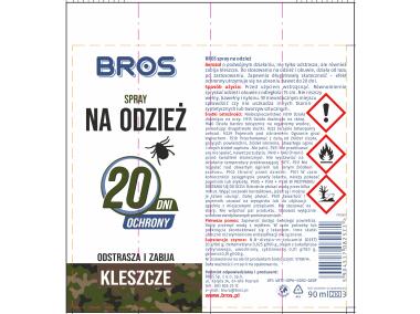 Zdjęcie: Spray na odzież odstraszający kleszcze 90 ml BROS