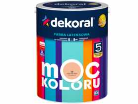 Farba lateksowa Moc Koloru morelowy krem 5 L DEKORAL