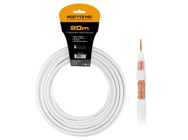 Zdjęcie: Kabel koncentryczny RG6U PCC113-20 CU+CU+CU HD 20 m LIBOX