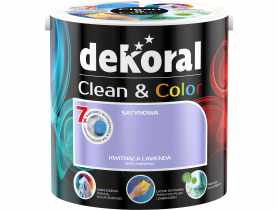 Farba satynowa Clean&Color 2,5 L kwitnąca lawenda DEKORAL