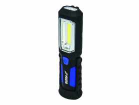 Latarka akumulatorowa 3 W COB Led + 1 W Led, zasilacz USB na 230V i 12V DEDRA