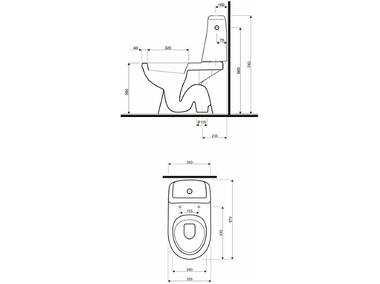 Zdjęcie: Kompakt Wc Solo-pack odpływ pionowy 3/6 L deska wolnoopadająca miękka PP SANITEC