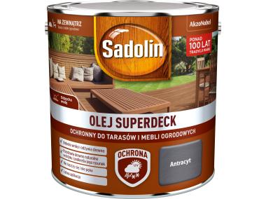 Zdjęcie: Olej Superdeck antracyt 2,5 L SADOLIN