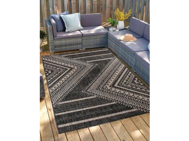 Zdjęcie: Dywan outdoor black aztec 60x90 cm Peru INDAVO