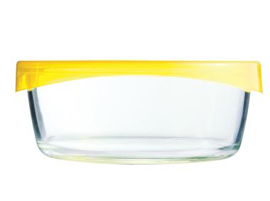 Zdjęcie: Pojemnik Keep N Bowl 1,22 L kwadratowy z żółtą pokrywką LUMINARC