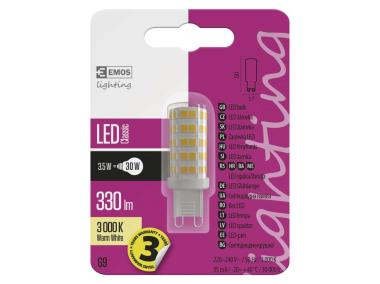 Zdjęcie: Żarówka LED Classic JC, G9, 3,5 W (30 W), 330 lm, ciepła biel EMOS