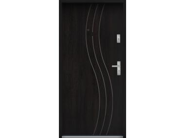Zdjęcie: Drzwi wejściowe do mieszkań Bastion N-07 Heban 80 cm lewe OSP KR CENTER