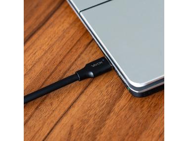 Zdjęcie: Kabel USB - USB-C 120W 3A 1 m fast line czarny VA0121 VAYOX