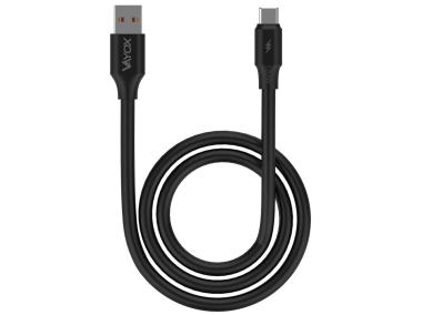 Zdjęcie: Kabel USB - USB-C 120W 3A 1 m fast line czarny VA0121 VAYOX