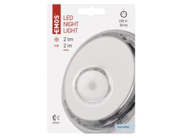 Zdjęcie: Lampka nocna LED do gniazdka 230V z czujnikiem, 3 LED EMOS