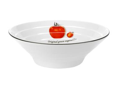 Zdjęcie: Salaterka Toskania z porcelany New Bone fi 17,5 cm wzór 1 Tomato DECOR