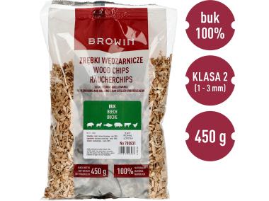 Zdjęcie: Zrębki do wędzenia/grillowania, buk, 450 g BROWIN