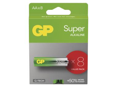 Zdjęcie: Bateria alkaliczna GP SUPER AA (LR6) 8VP EMOS