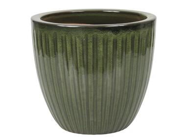 Zdjęcie: Donica ceramika szkliwiona 36x32,5 cm zielony CERMAX