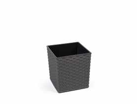 Doniczka Juka 25x25 cm rattan grafit metalik LAMELA