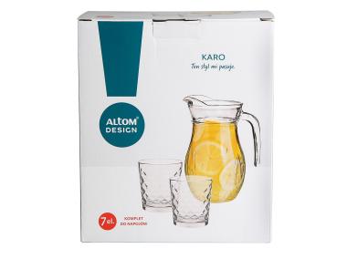 Zdjęcie: Zestaw do napojów Karo Dzbanek 1,2 L + 6 szklanek 240 ml ALTOMDESIGN