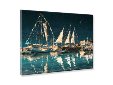 Zdjęcie: Obraz na płótnie Canvas 60x80 cm Night Ship STYLER