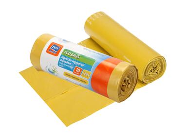 Zdjęcie: Worki Eco Bags 120 L - 10 szt. żółte plastik RAVI