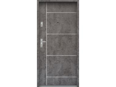 Zdjęcie: Drzwi wejściowe do mieszkań Bastion A-65 Beton ołówkowy 80 cm prawe OSPŁ KR CENTER