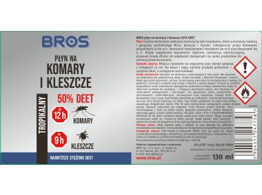 Zdjęcie: Płyn na komary i kleszcze 130 ml BROS